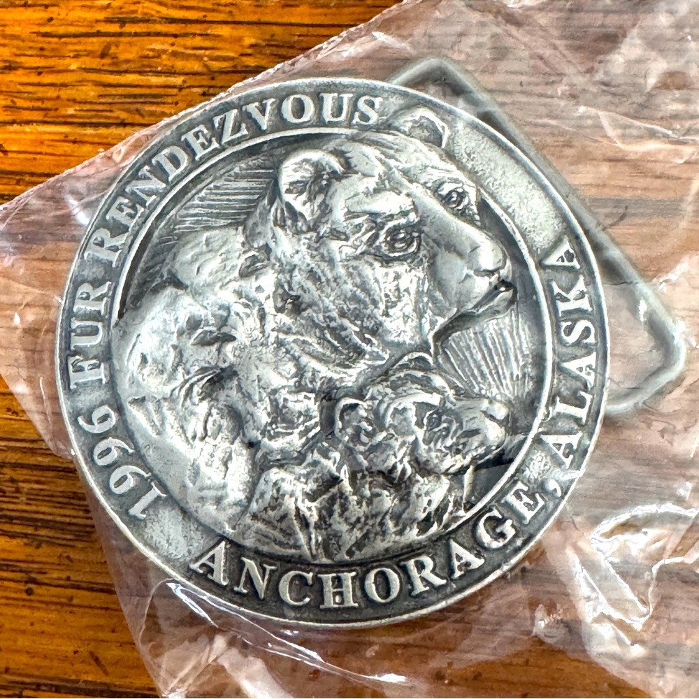 Anchorage Alaska Fur Rendezvous belt buckle